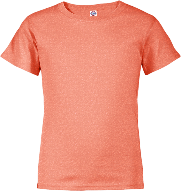 11736 HZW YOUTH-SHORT SLEEVE TEE CORAL HEATHER