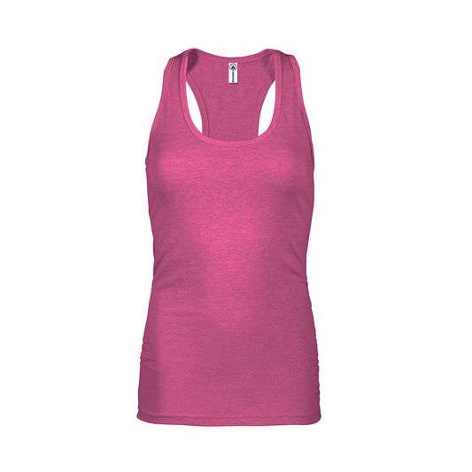 1333 HKR RACERBACK WOMAN'S TANKS HELICONIA HEATHER